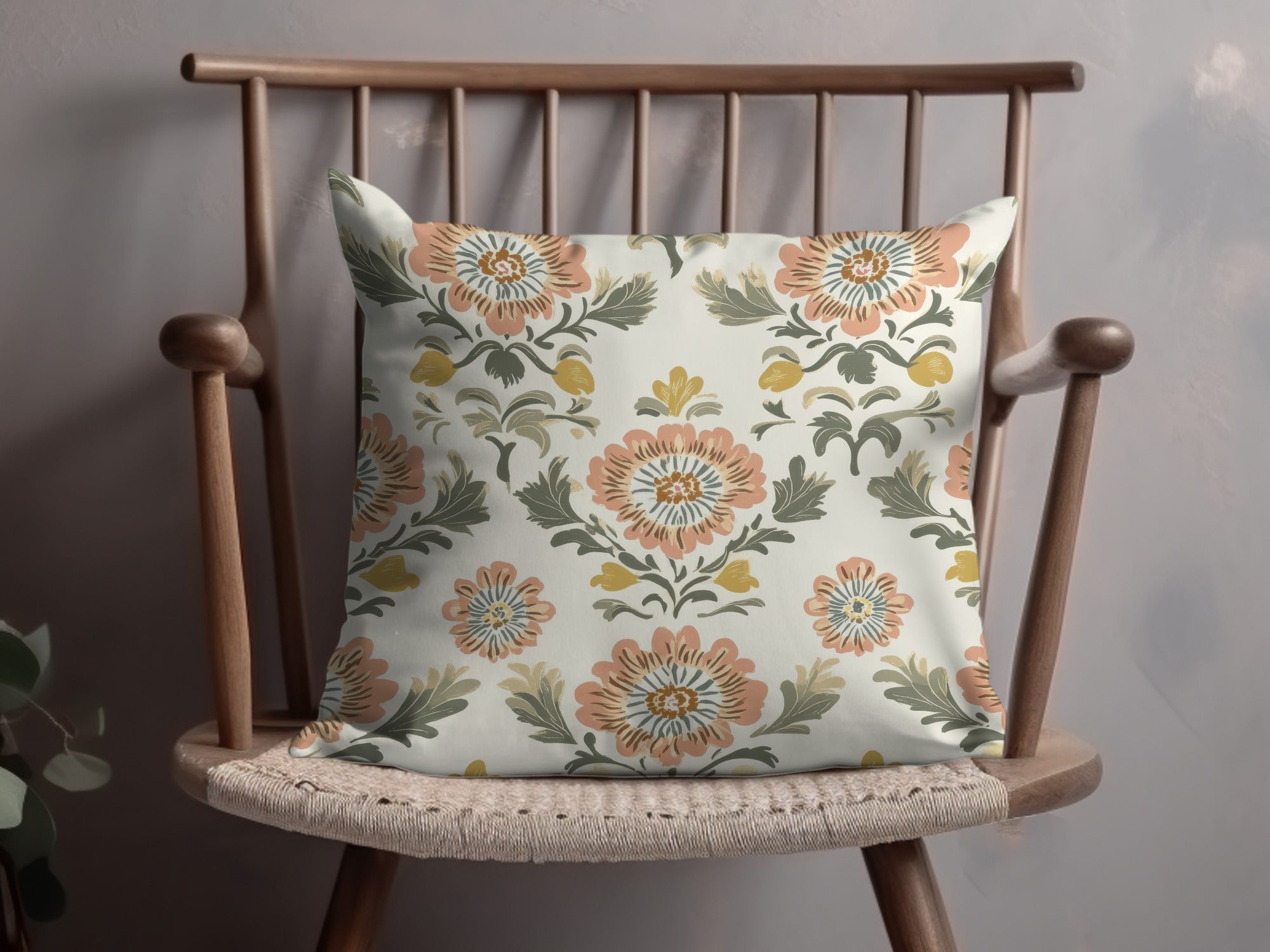 Floral Arrangement Featuring A Seamless Indian Pattern Floral Chintz - Moore and Mountain