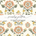 Floral Arrangement Featuring A Seamless Indian Pattern Floral Chintz - Moore and Mountain