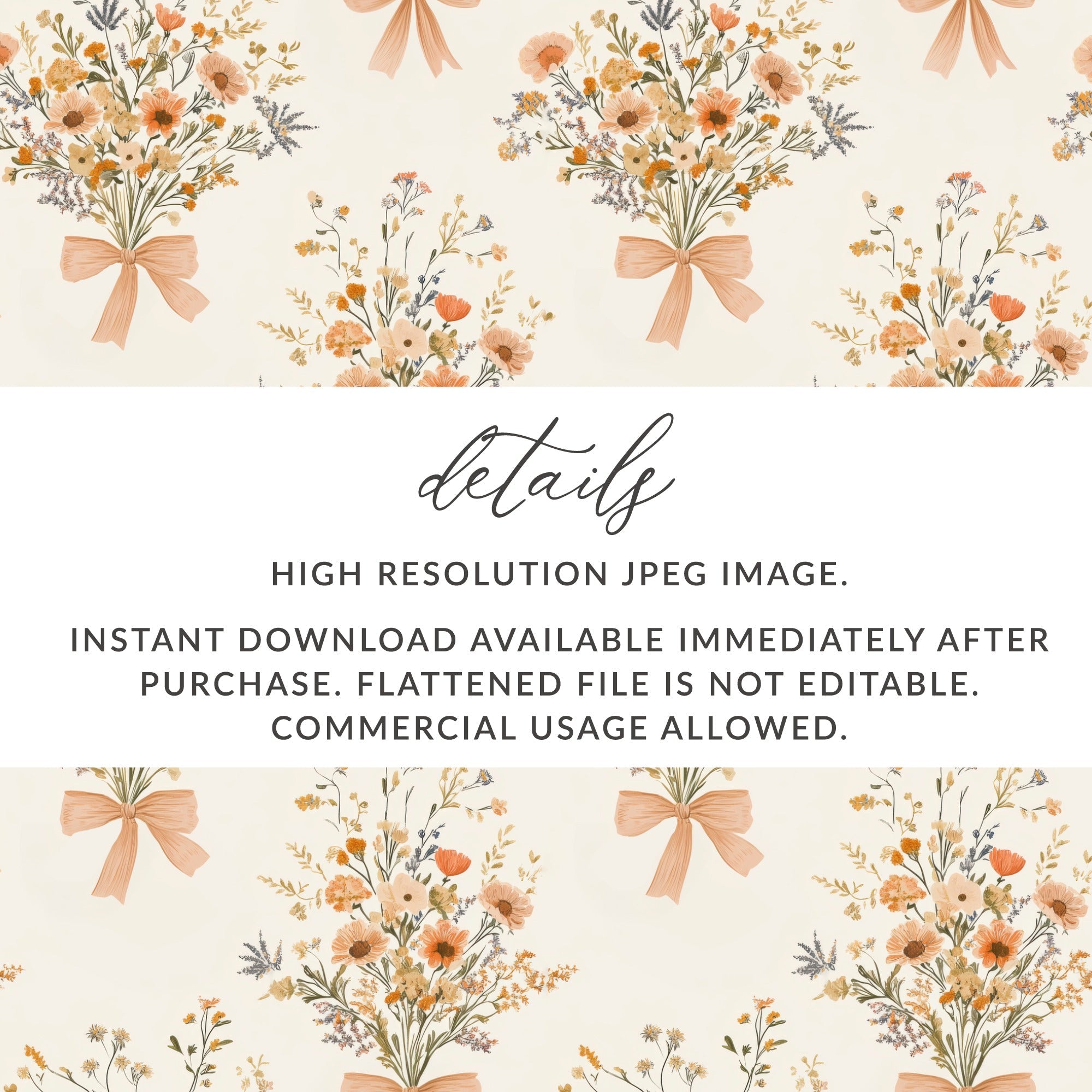 Floral Bouquet Seamless Pattern Digital, Flower Pattern, Repeat Pattern, Floral Design, Pastel Pattern, Seamless Digital Paper, Printable - Moore and Mountain