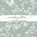 Floral Butterfly Digital Paper, Seamless Pattern, Sage Green Texture, Delicate Flower Digital File, Repeatable Design, DIY Digital - Moore and Mountain