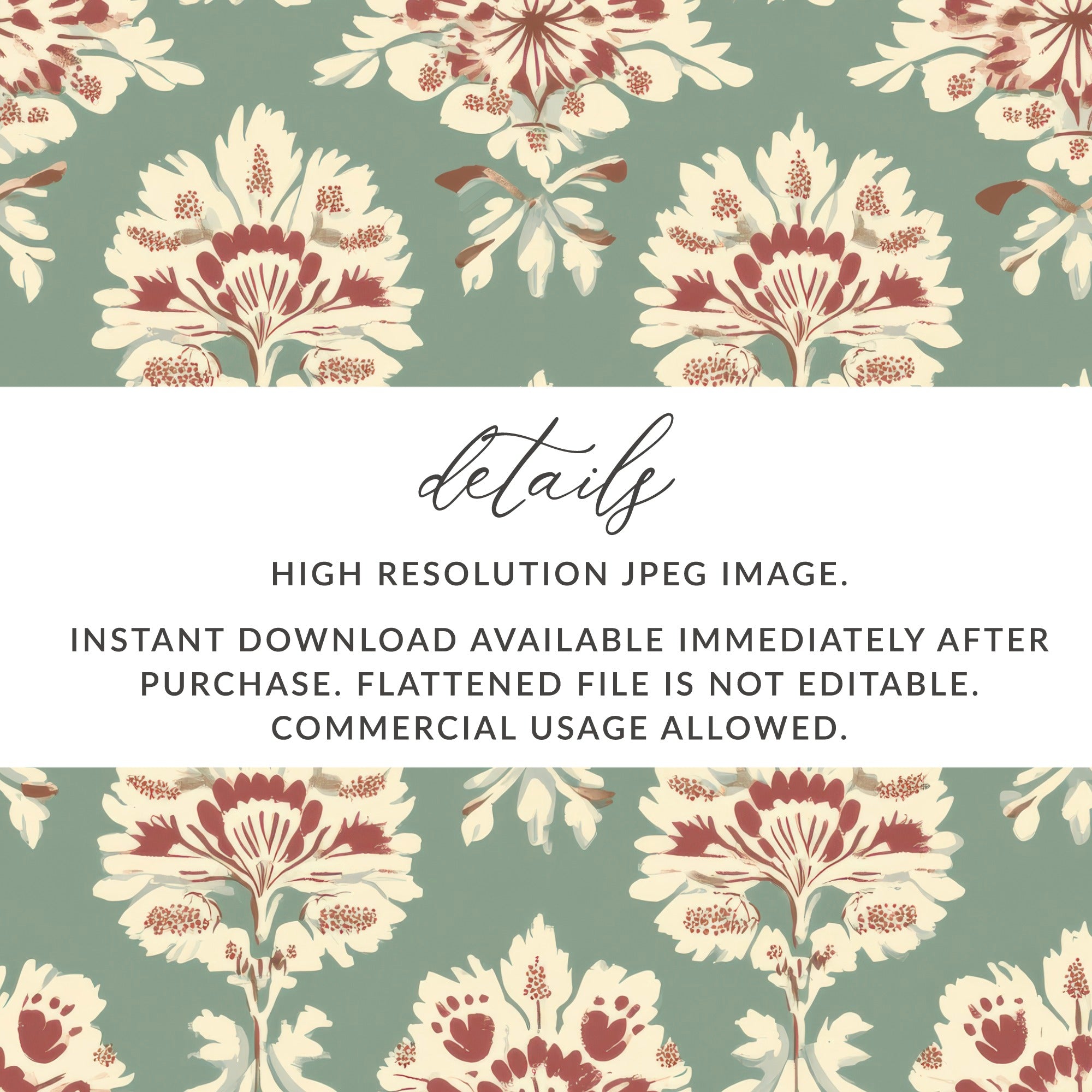 Floral Chintz Inspired Seamless Pattern Pretty Artful Design - Moore and Mountain