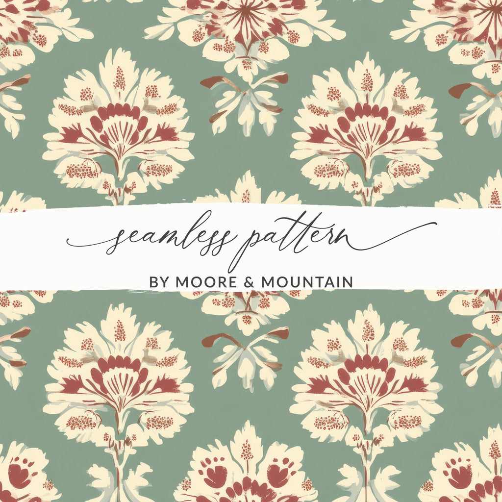 Floral Chintz Inspired Seamless Pattern Pretty Artful Design - Moore and Mountain