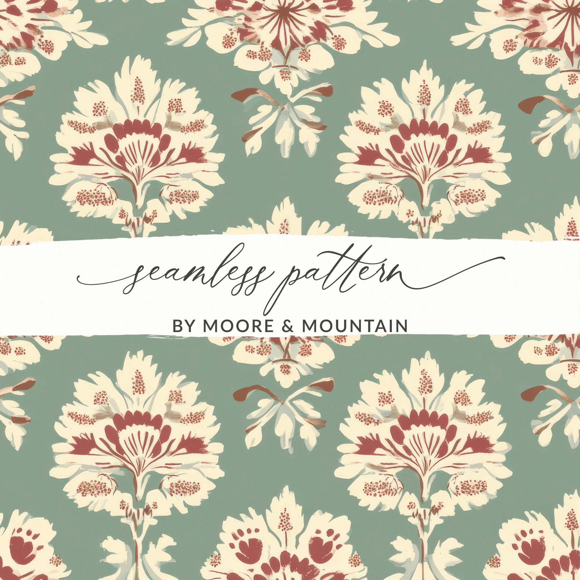Floral Chintz Inspired Seamless Pattern Pretty Artful Design - Moore and Mountain