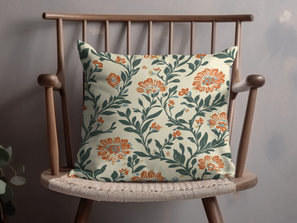 Floral Delight Kalamkari Seamless Pattern Delicate Chintz Background - Moore and Mountain