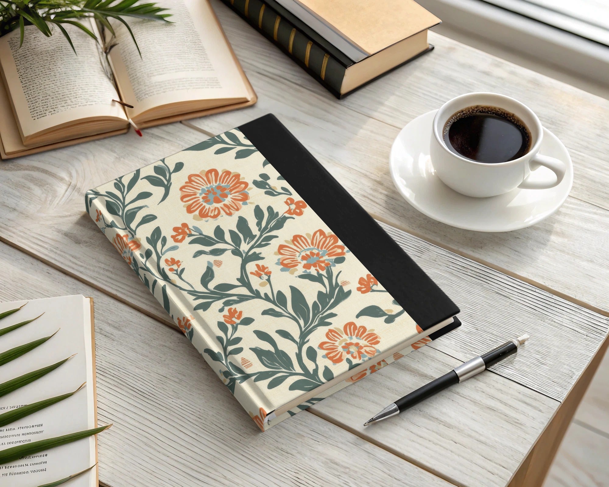 Floral Delight Kalamkari Seamless Pattern Delicate Chintz Background - Moore and Mountain