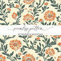 Floral Delight Kalamkari Seamless Pattern Delicate Chintz Background - Moore and Mountain