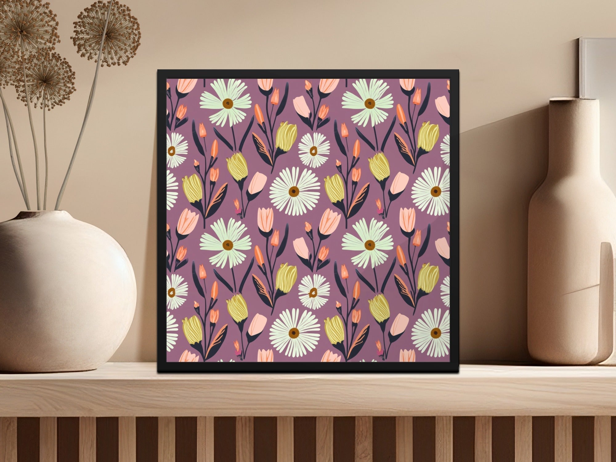 Floral Digital Paper, Daisy Seamless Pattern, Flowers Digital Download, Scrapbooking Paper, Fabric Design, Floral Print, Digital Design - Moore and Mountain