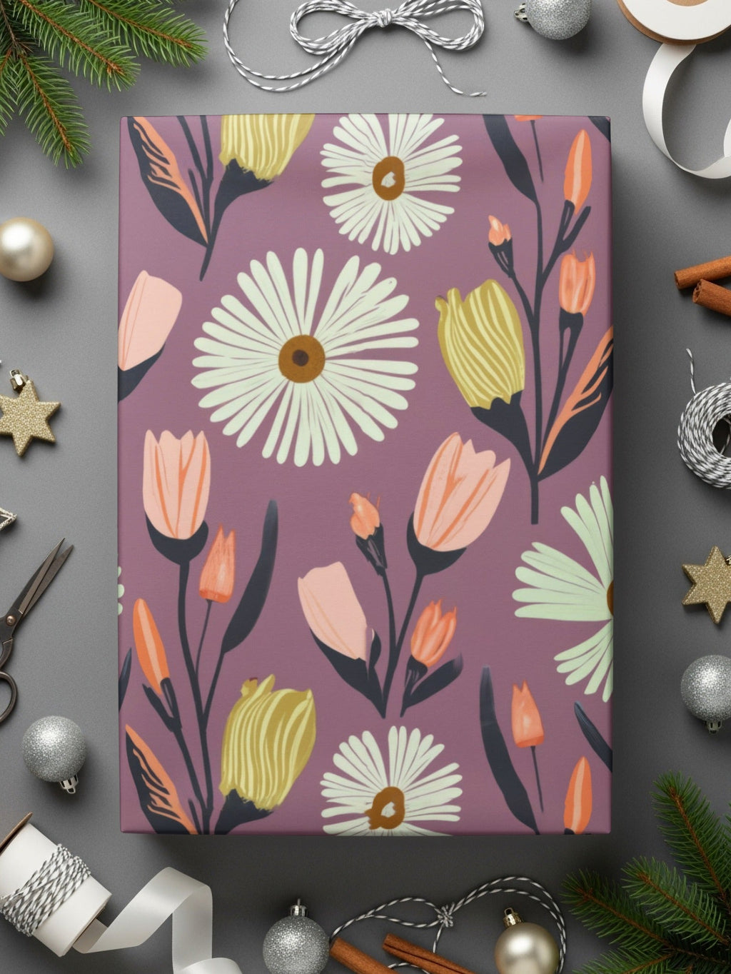 Floral Digital Paper, Daisy Seamless Pattern, Flowers Digital Download, Scrapbooking Paper, Fabric Design, Floral Print, Digital Design - Moore and Mountain