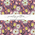 Floral Digital Paper, Daisy Seamless Pattern, Flowers Digital Download, Scrapbooking Paper, Fabric Design, Floral Print, Digital Design - Moore and Mountain