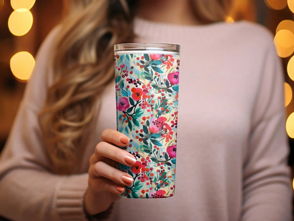 Floral Digital Paper, Flower Seamless Pattern, Printable Fabric Design, Painting Style, Watercolor Background, Scrapbook Paper, Digital - Moore and Mountain