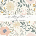Floral Digital Paper, Flower Seamless Pattern, Spring Blooms, Fabric Design, Scrapbooking Paper, Commercial Use, Digital Download - Moore and Mountain