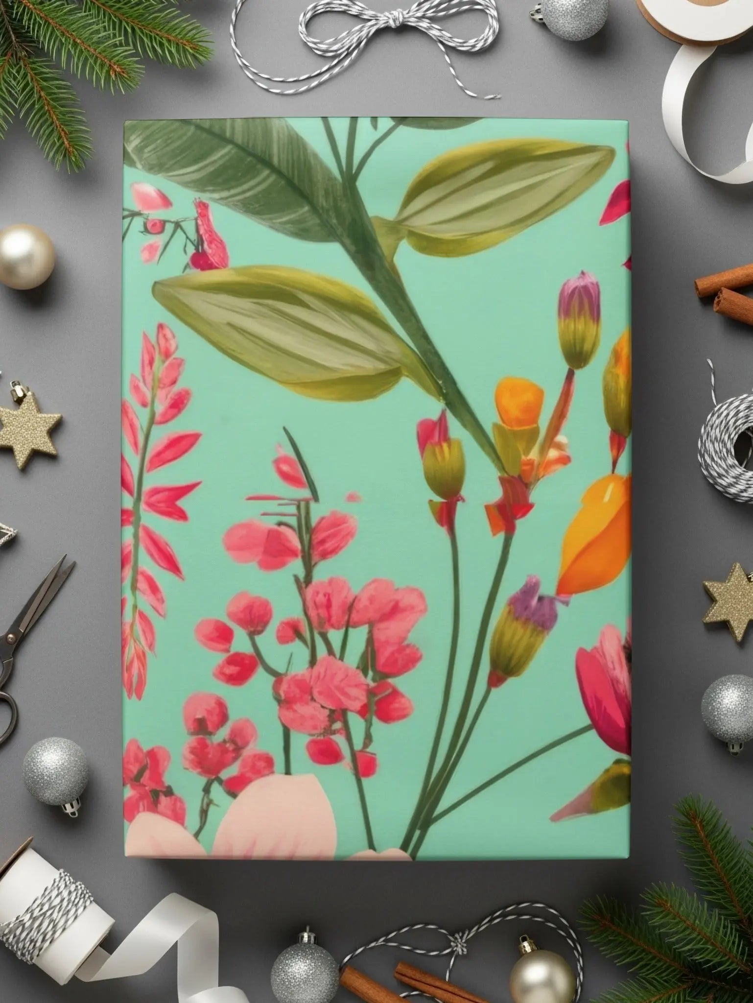 Floral Digital Paper, Pink Flower Pattern, Colorful Flowers Digital, Seamless Tropical Design, Bright Floral Print, Summer Digital Art - Moore and Mountain