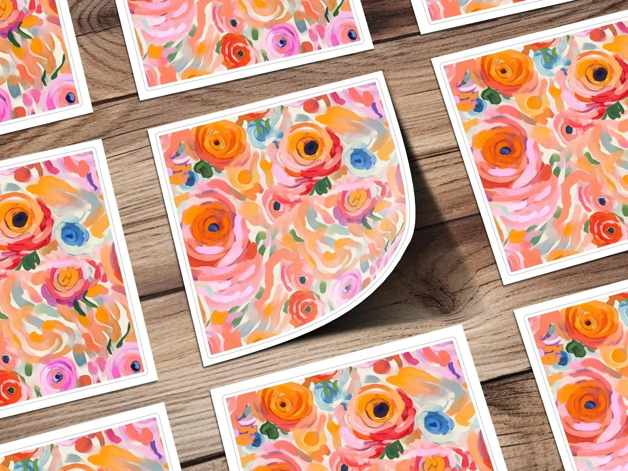 Floral Digital Paper, Rose Seamless Pattern, Digital Download, Blush Pink Flowers, Watercolor Digital Paper, Pink Floral Ditsy Floral - Moore and Mountain