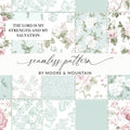 The Lord Is My Strength and My Salvation seamless pattern