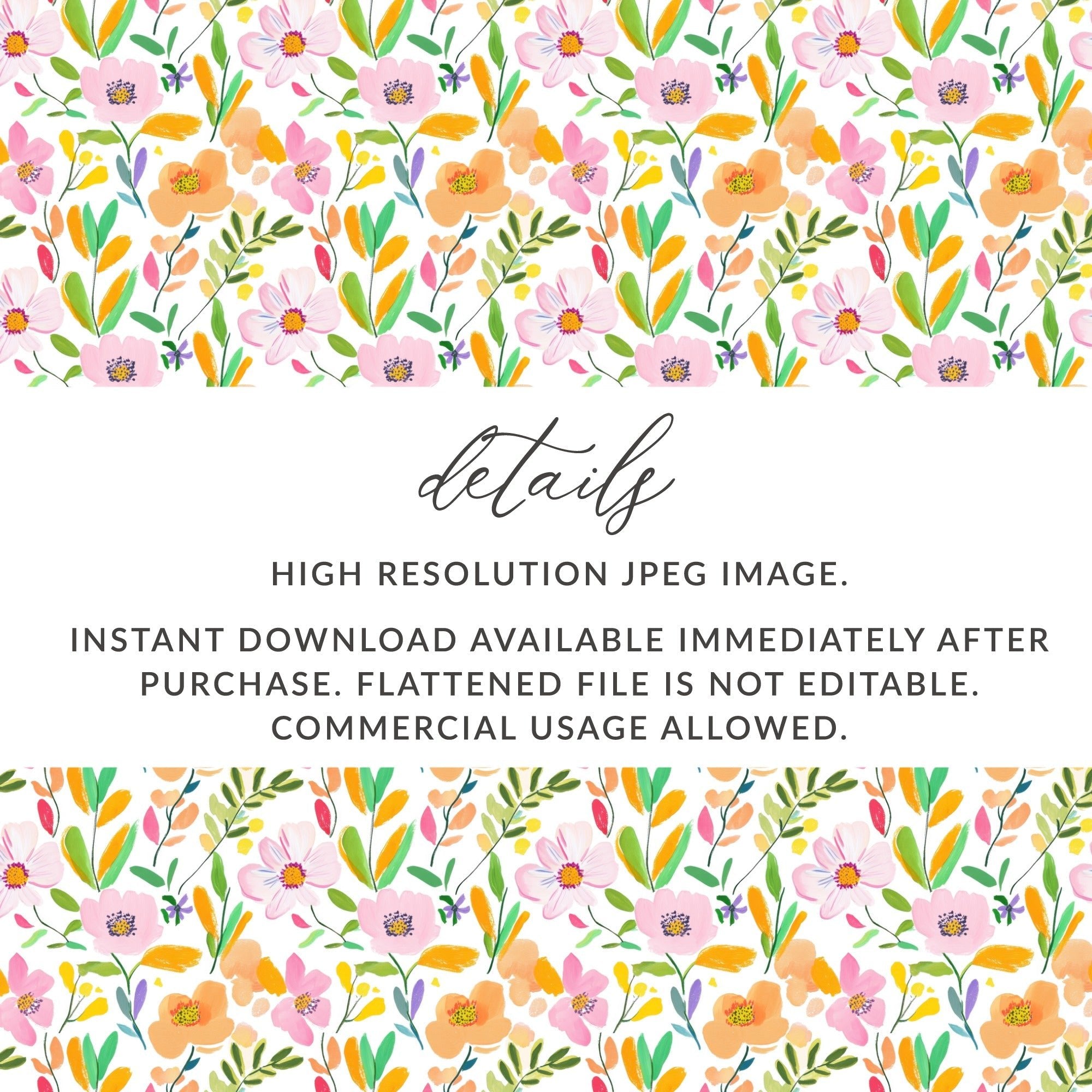 Floral Digital Paper, Seamless Flower Pattern, Watercolor Blossom Design, Repeating Floral Print, Digital Fabric Pattern, Pastel Flowers - Moore and Mountain