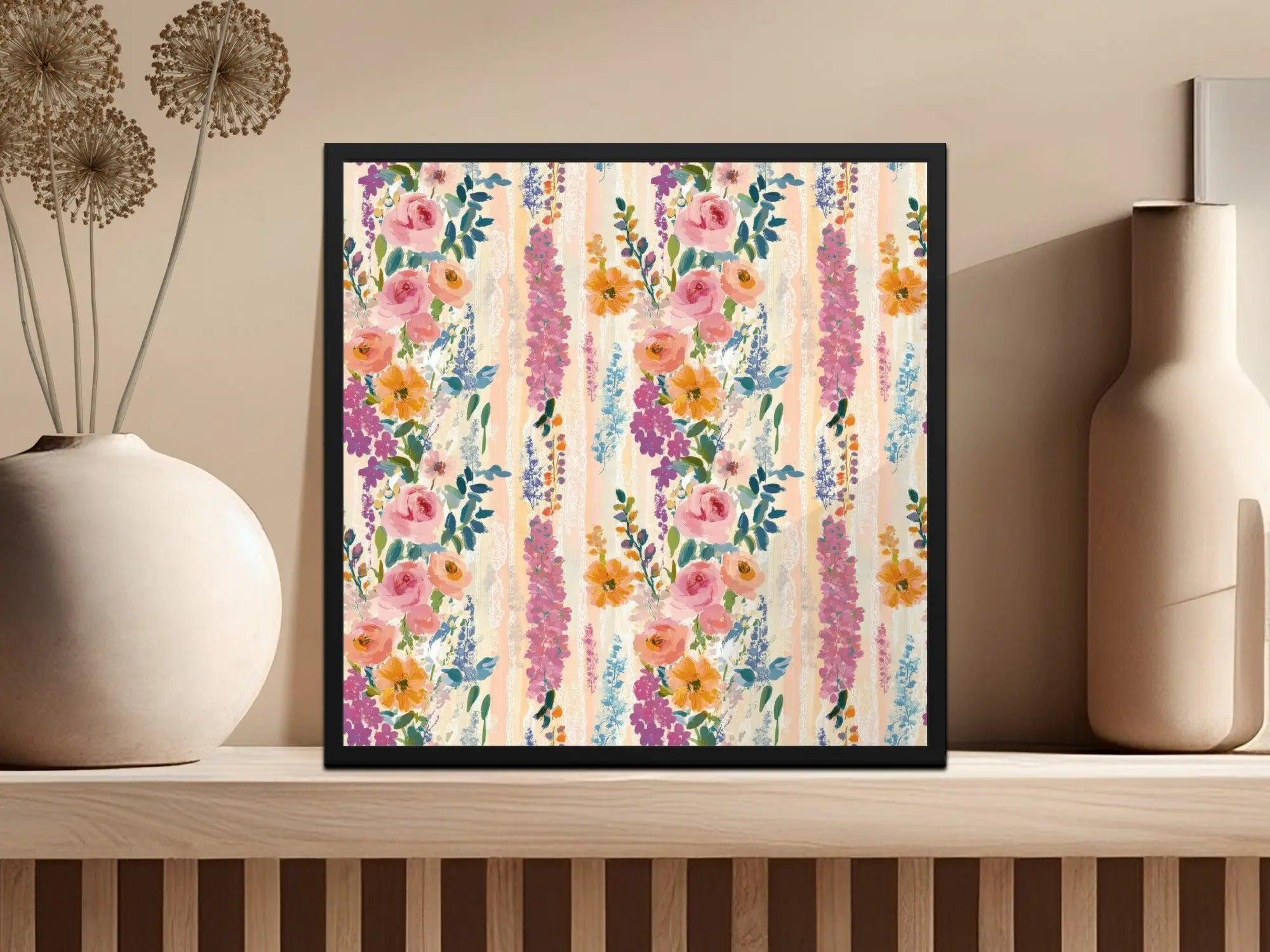 Floral Digital Paper, Seamless Flower Pattern, Watercolor Flowers, Digital Pattern Download, Fabric Design, Scrapbooking Paper - Moore and Mountain