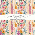 Floral Digital Paper, Seamless Flower Pattern, Watercolor Flowers, Digital Pattern Download, Fabric Design, Scrapbooking Paper - Moore and Mountain