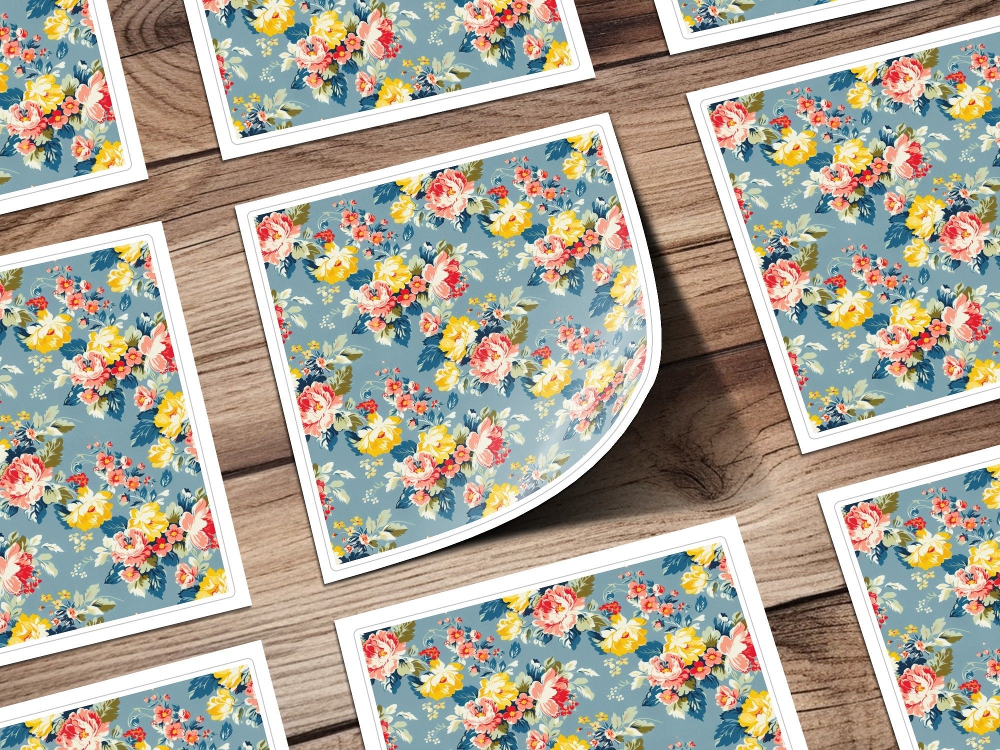 Floral Digital Paper, Seamless Flower Pattern, Watercolor Flowers, Vintage Blooms, Scrapbook Paper, Fabric Design, 12x12 JPEG - Moore and Mountain