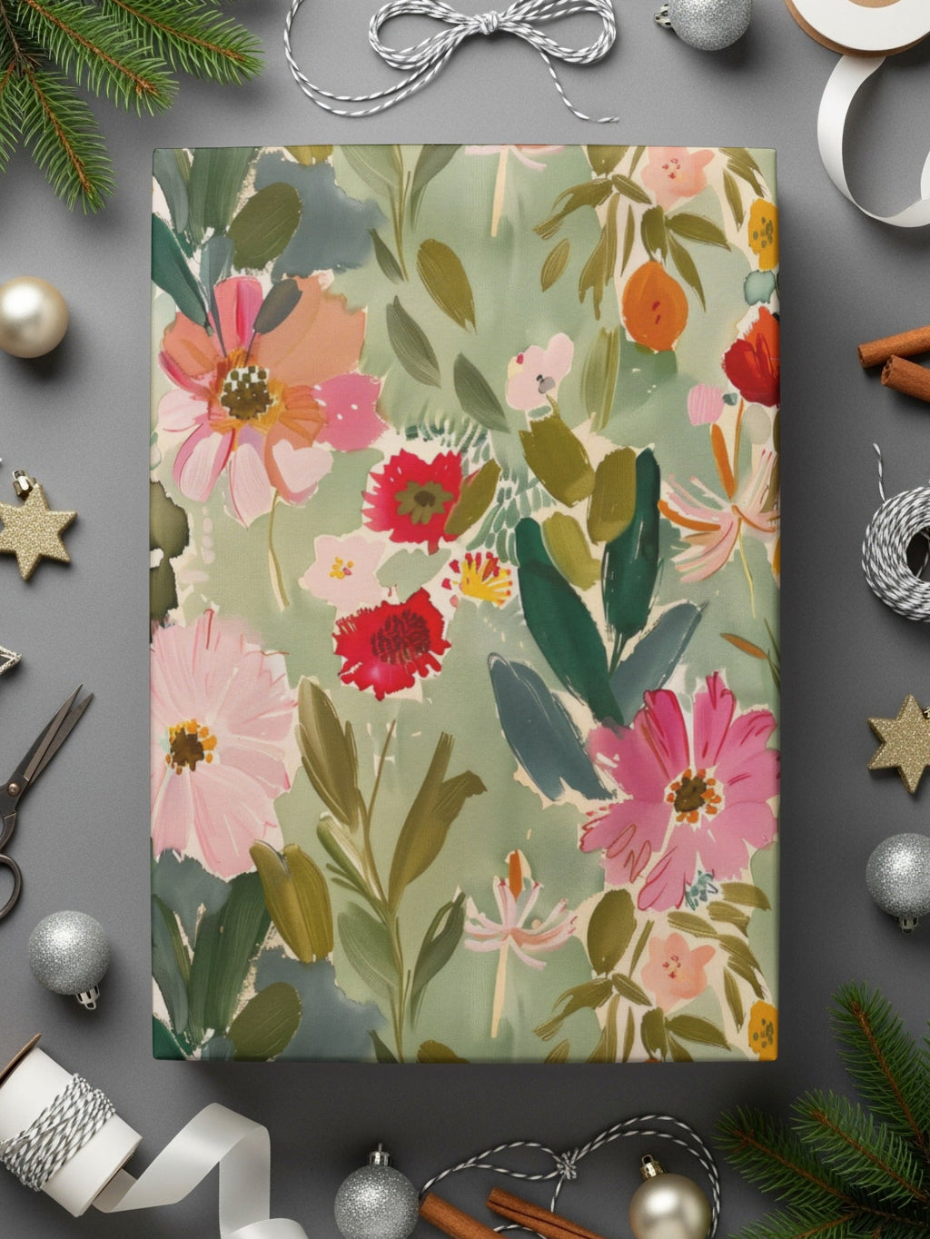 Floral Digital Paper, Seamless Flower Pattern, Watercolor Style Digital Download, Fabric Design, Scrapbooking Paper, Commercial Use Approved - Moore and Mountain