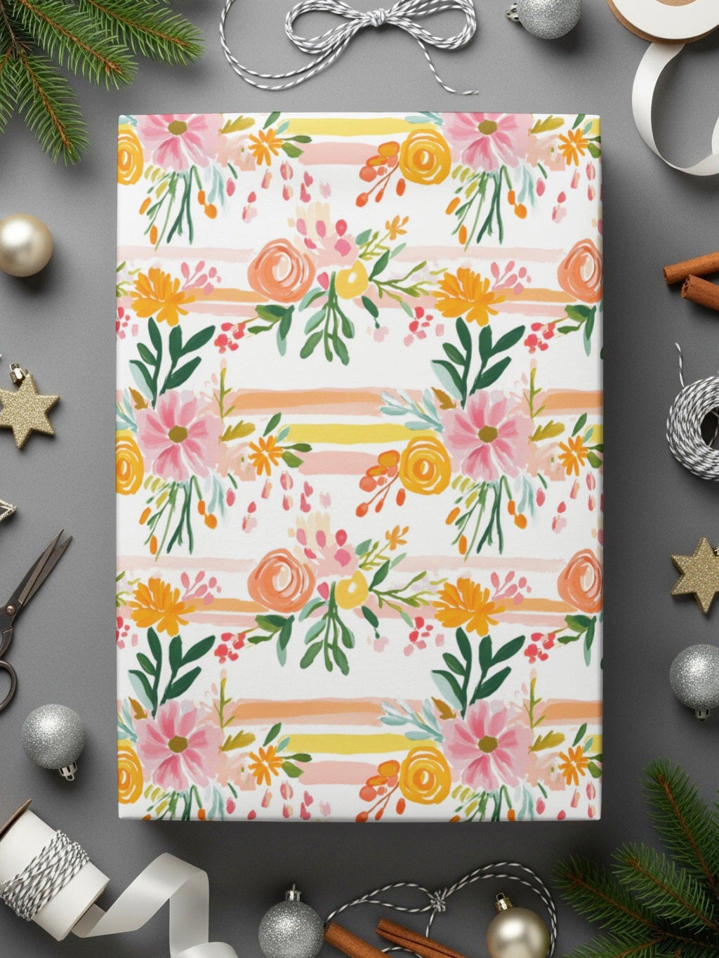 Floral Digital Paper, Seamless Flowers Pattern, Brushstroke Floral, Scrapbook Paper, Digital Download, Fabric Design, Floral Pattern - Moore and Mountain