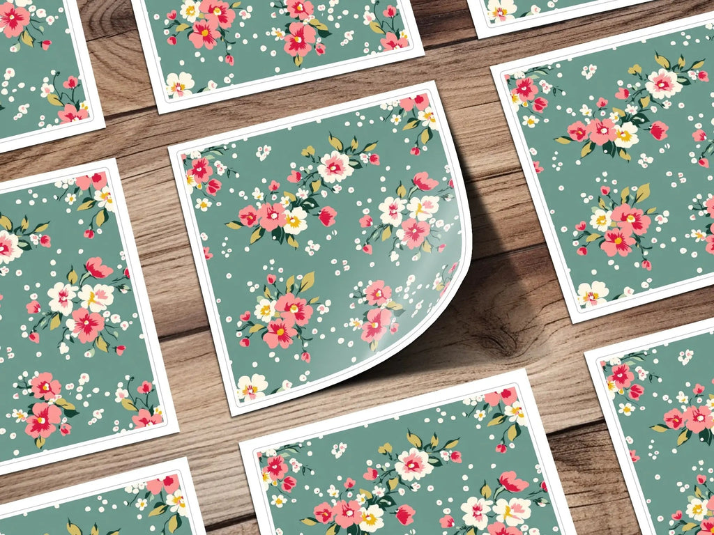 Floral Digital Paper, Seamless Pattern, Flower Background, Repeating Design, Pretty Flowers, Scrapbook Paper, Fabric Design, Digital - Moore and Mountain