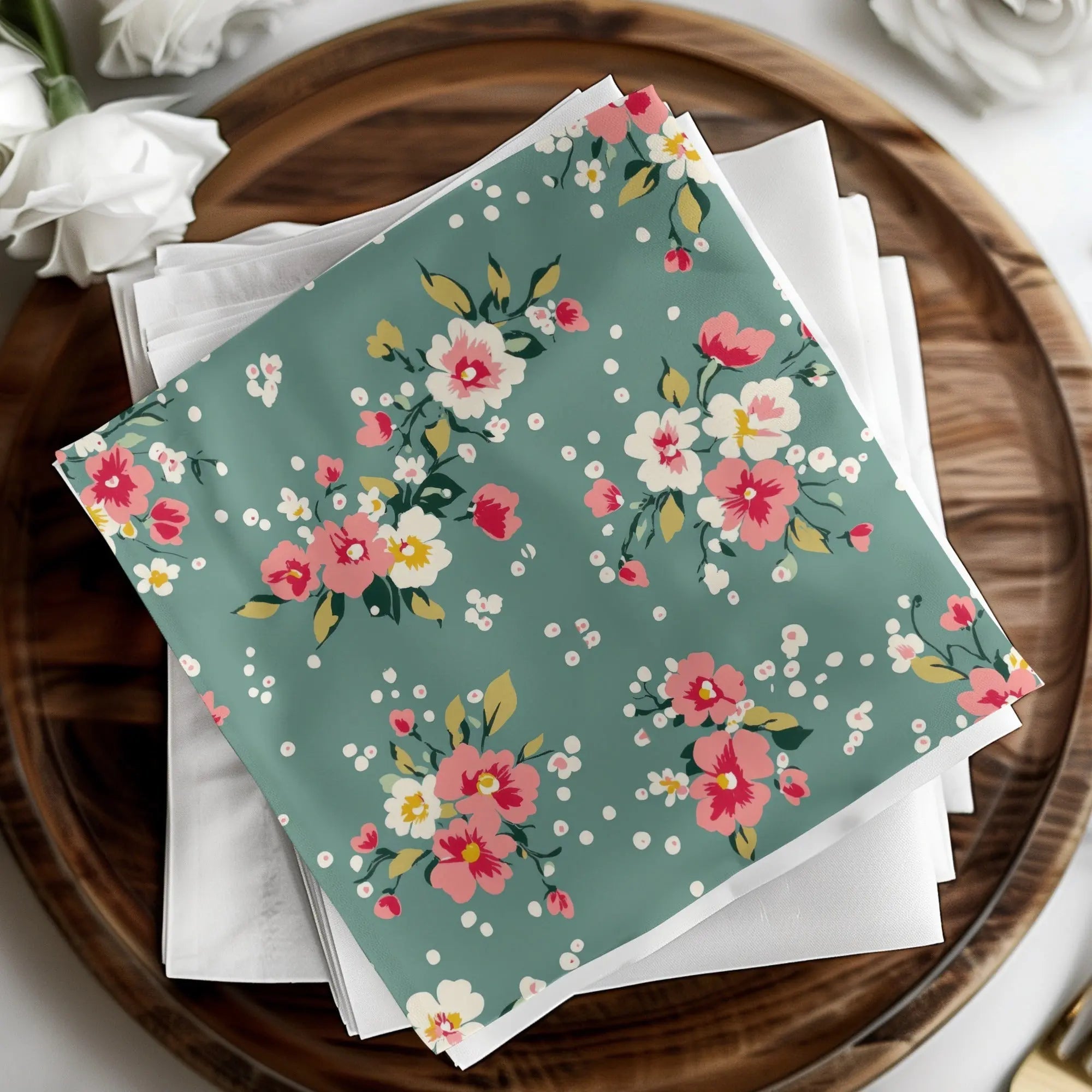 Floral Digital Paper, Seamless Pattern, Flower Background, Repeating Design, Pretty Flowers, Scrapbook Paper, Fabric Design, Digital - Moore and Mountain
