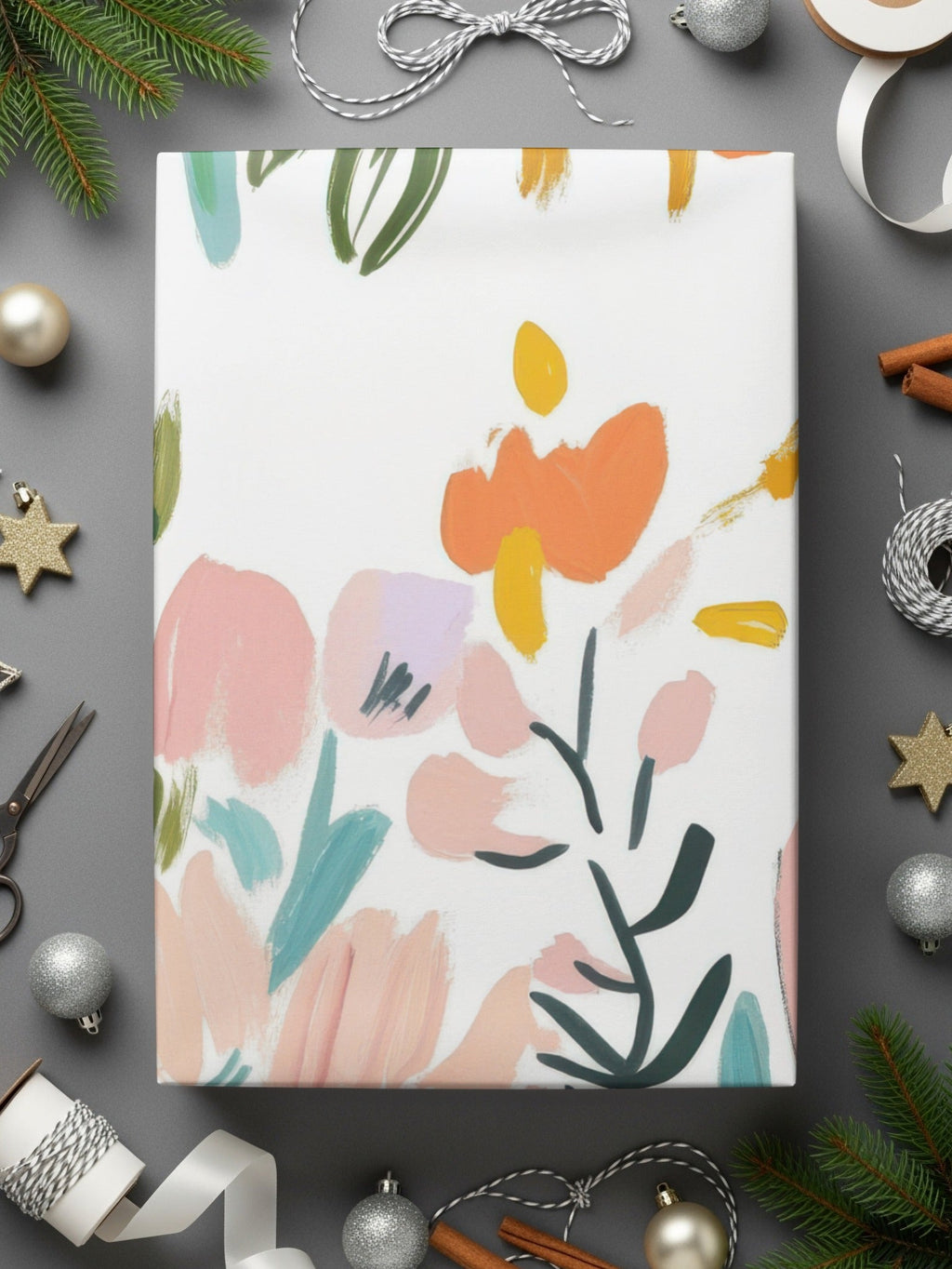 Floral Digital Paper, Seamless Pattern, Pink Orange Flowers, Printable Paper Pack, Commercial Use, Scrapbook Paper, Digital Download - Moore and Mountain