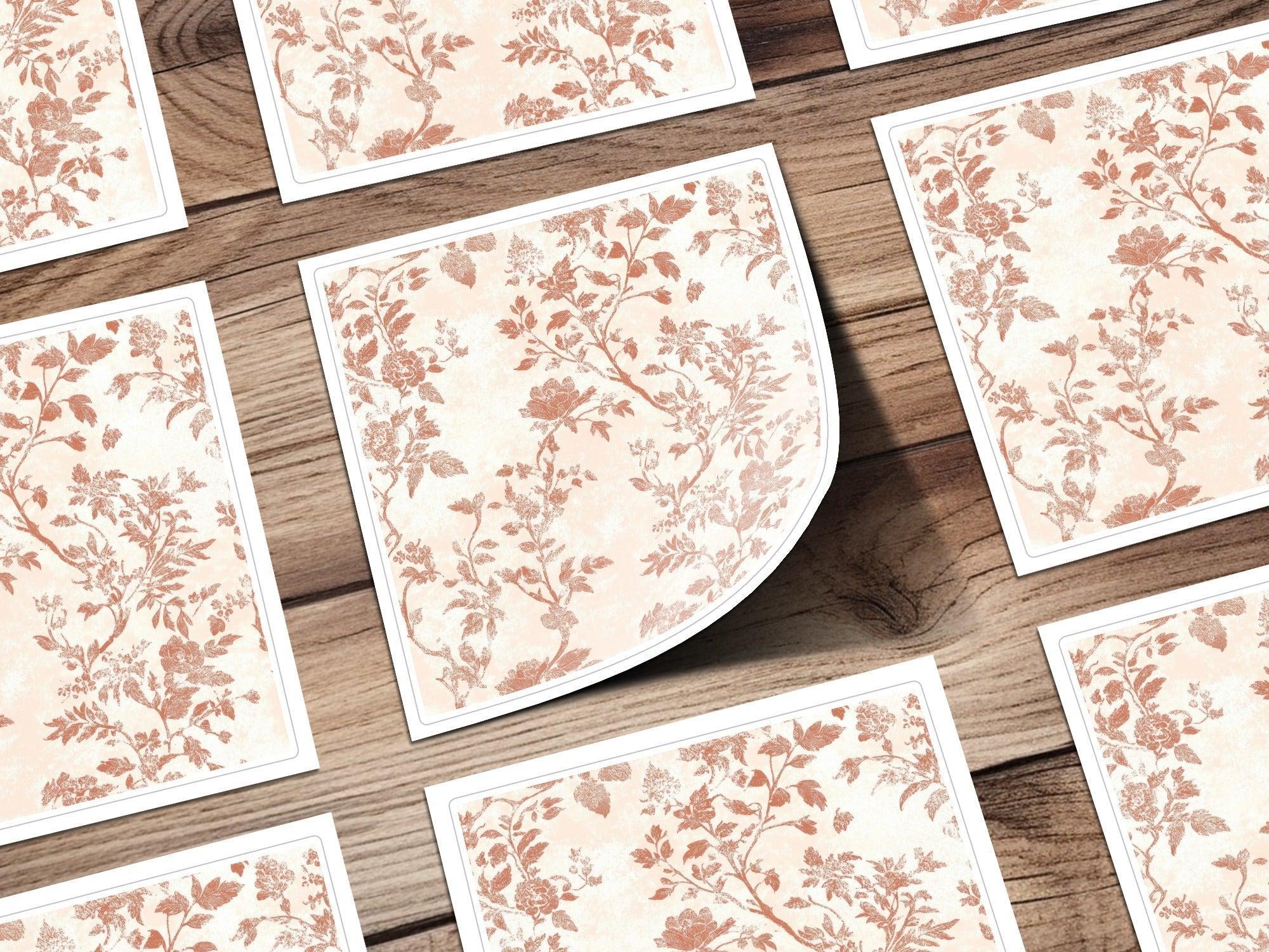 Floral Digital Paper, Seamless Pattern, Repeating Texture, Vintage Flower Design, Scrapbook Paper, Fabric Design, Printable Art (Digital) - Moore and Mountain