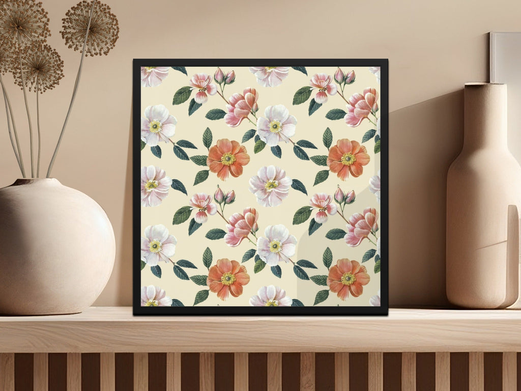 Floral Digital Paper, Seamless Rose Pattern, Pink and White Flower, Floral Background, Commercial Use Digital Designs - Moore and Mountain