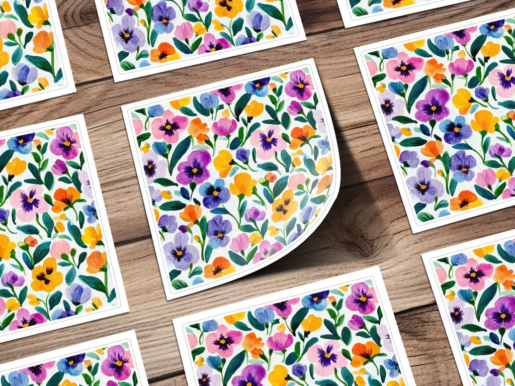 Bright Floral Pattern Illustration Print Artwork