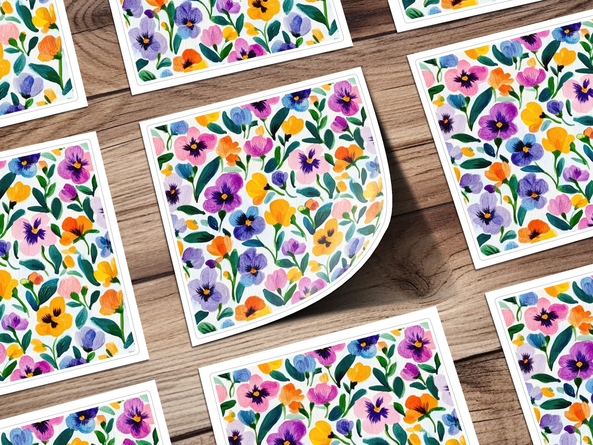 Bright Floral Pattern Illustration Print Artwork