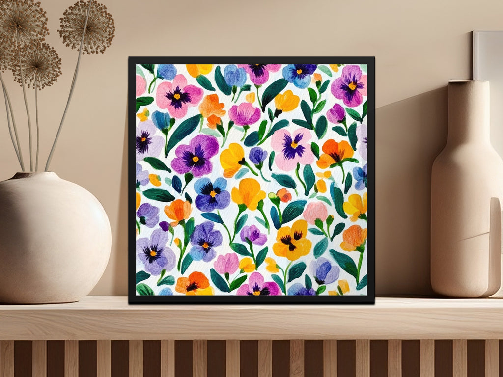 Colorful Floral Art Print for Home Decor Product