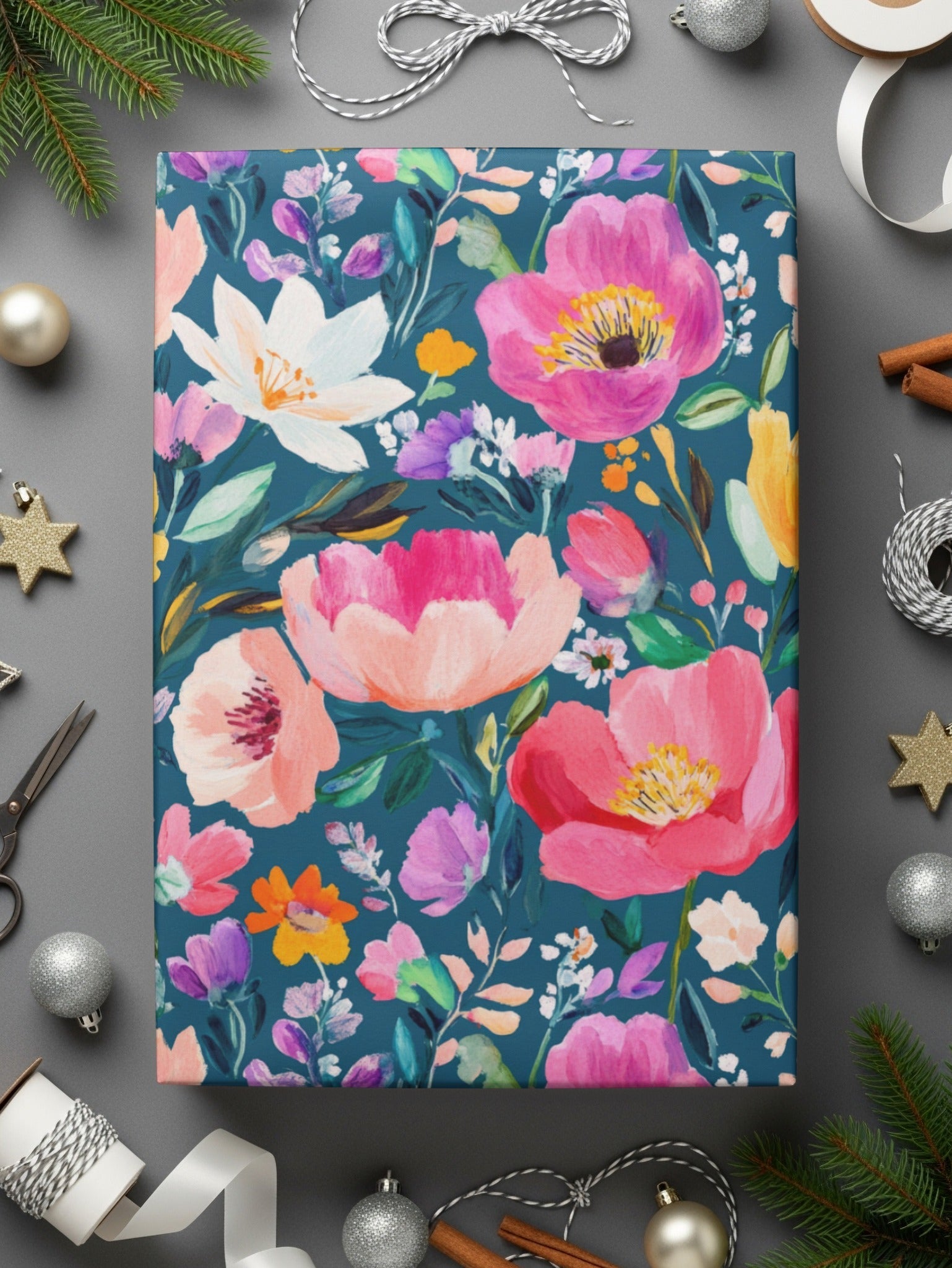 Floral Digital Paper, Watercolor Flower Pattern, Seamless Flower Design, Flower Background, Fabric Print, Scrapbook Paper, Digital - Moore and Mountain