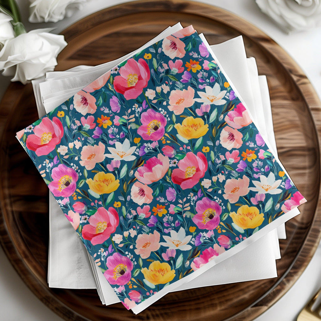 Floral Digital Paper, Watercolor Flower Pattern, Seamless Flower Design, Flower Background, Fabric Print, Scrapbook Paper, Digital - Moore and Mountain