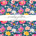Floral Digital Paper, Watercolor Flower Pattern, Seamless Flower Design, Flower Background, Fabric Print, Scrapbook Paper, Digital - Moore and Mountain