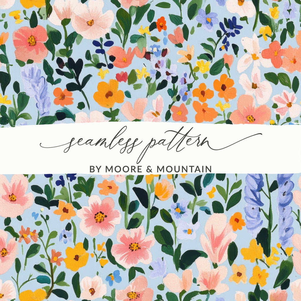 Vibrant Floral Seamless Pattern Design by Moore & Mountain