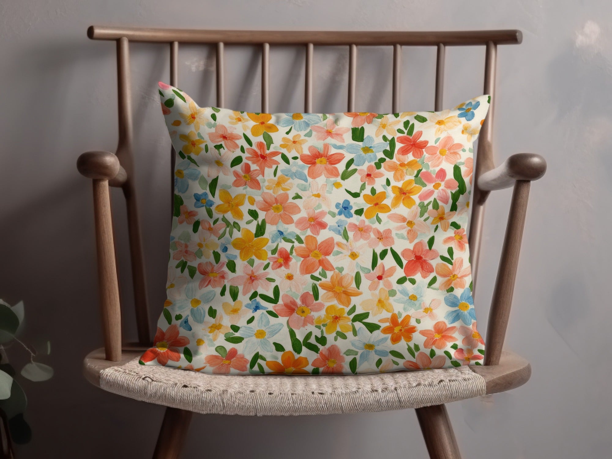 Floral Patterned Cushion Cover for Home Decor