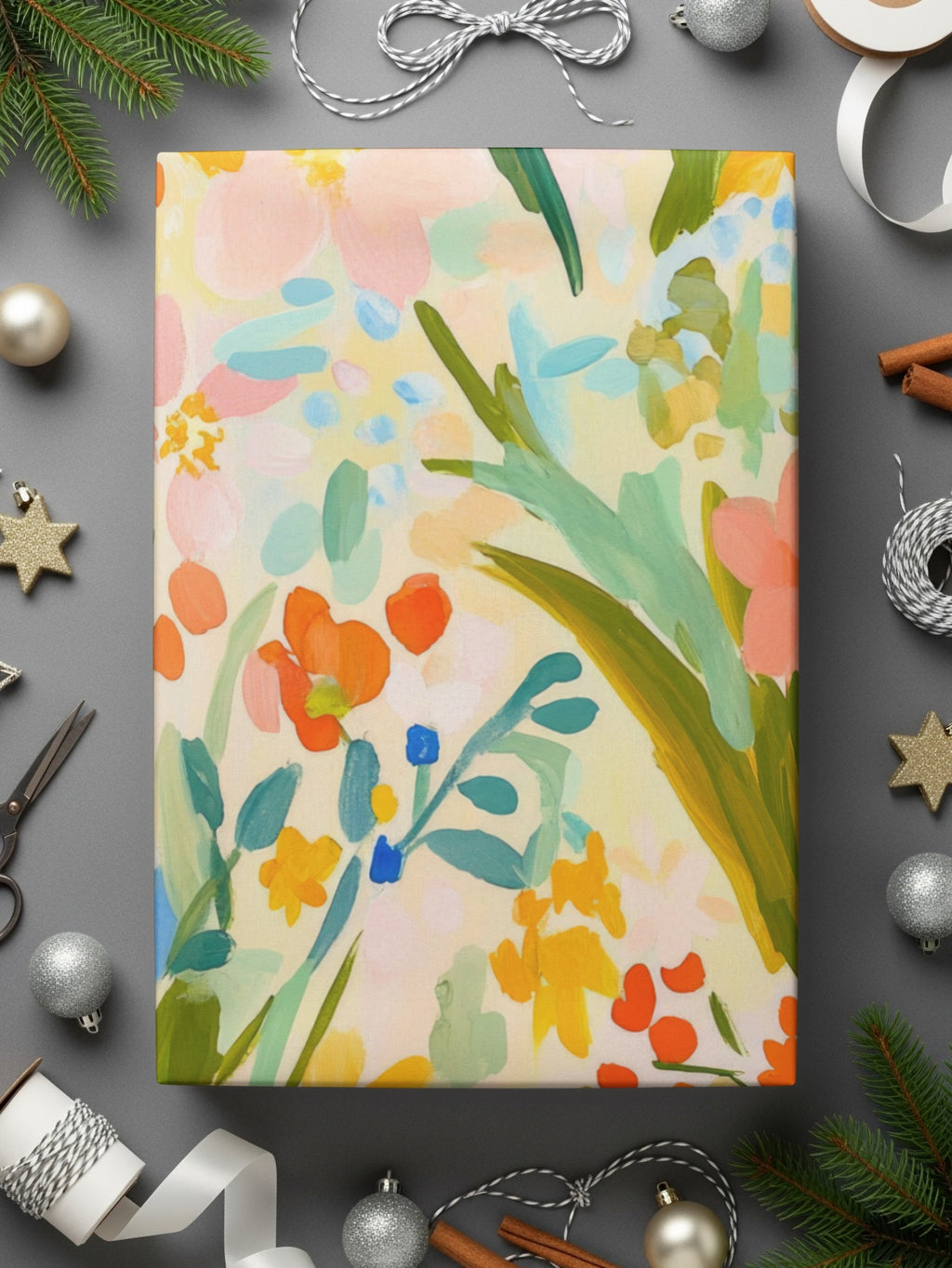 Colorful Abstract Botanical Art on Canvas product