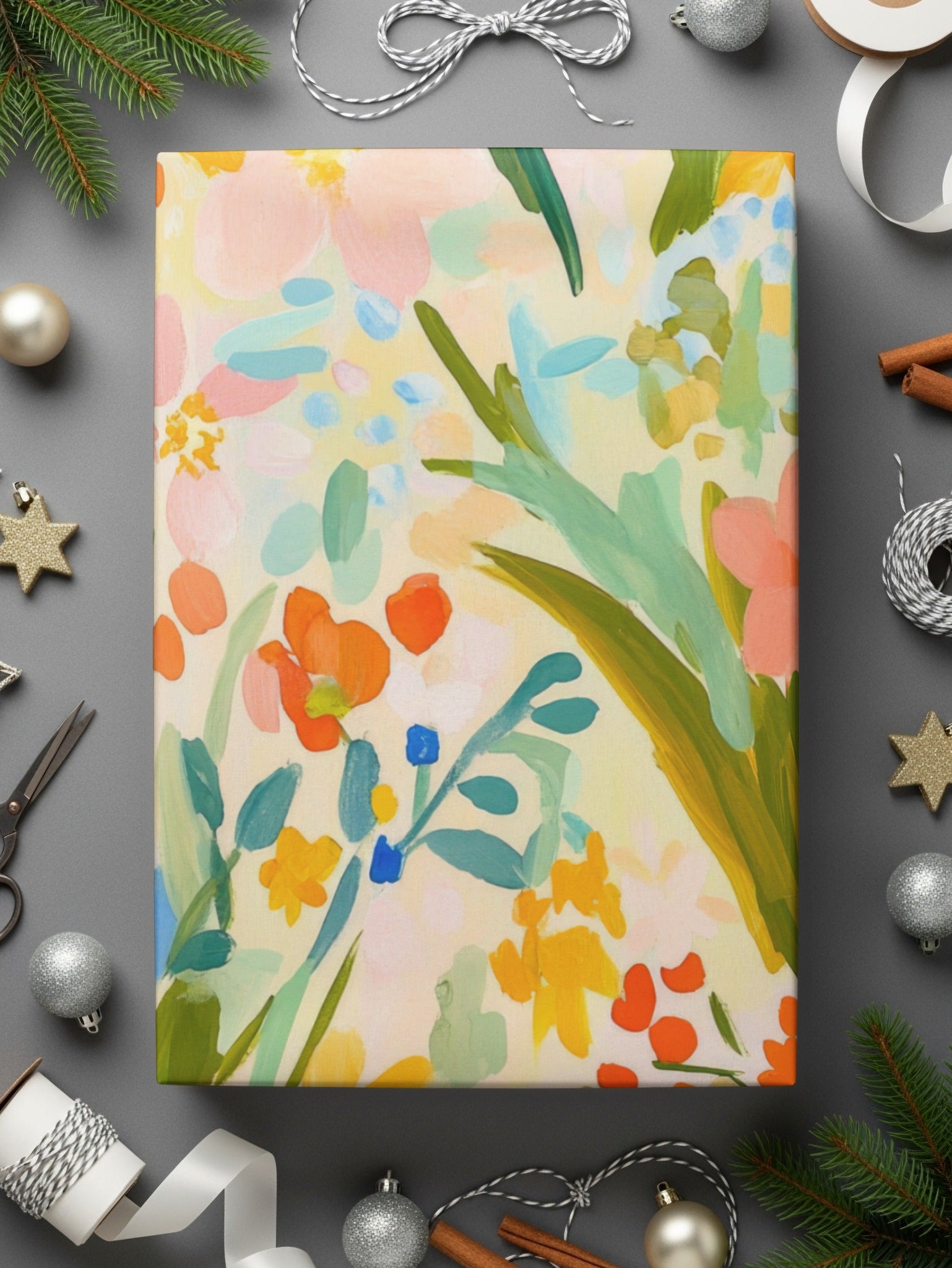 Colorful Abstract Botanical Art on Canvas product