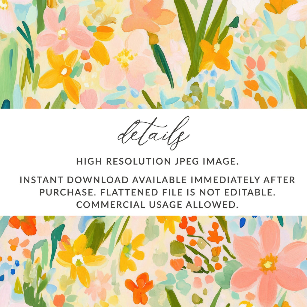 Colorful High Resolution Floral Art Instant Download