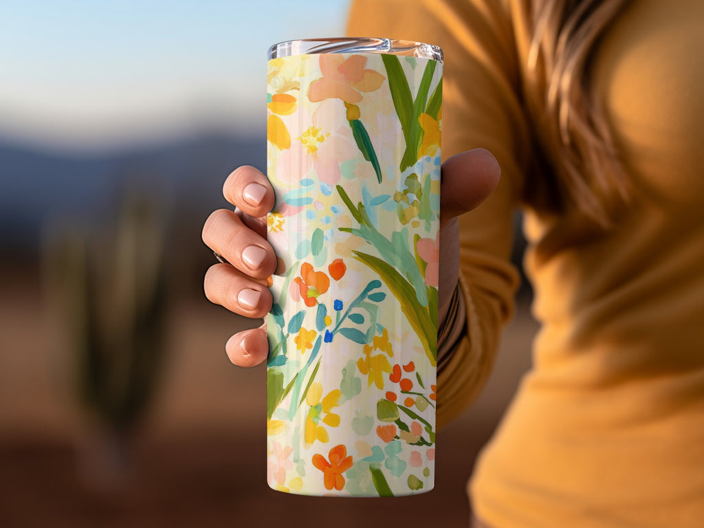 Colorful Floral Pattern Insulated Tumbler for Your Drinks