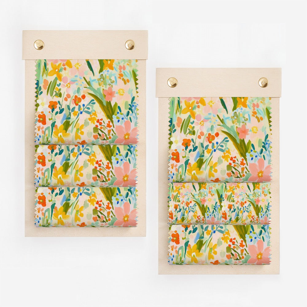 Vibrant Colorful Floral Pattern Design on Display Cards
