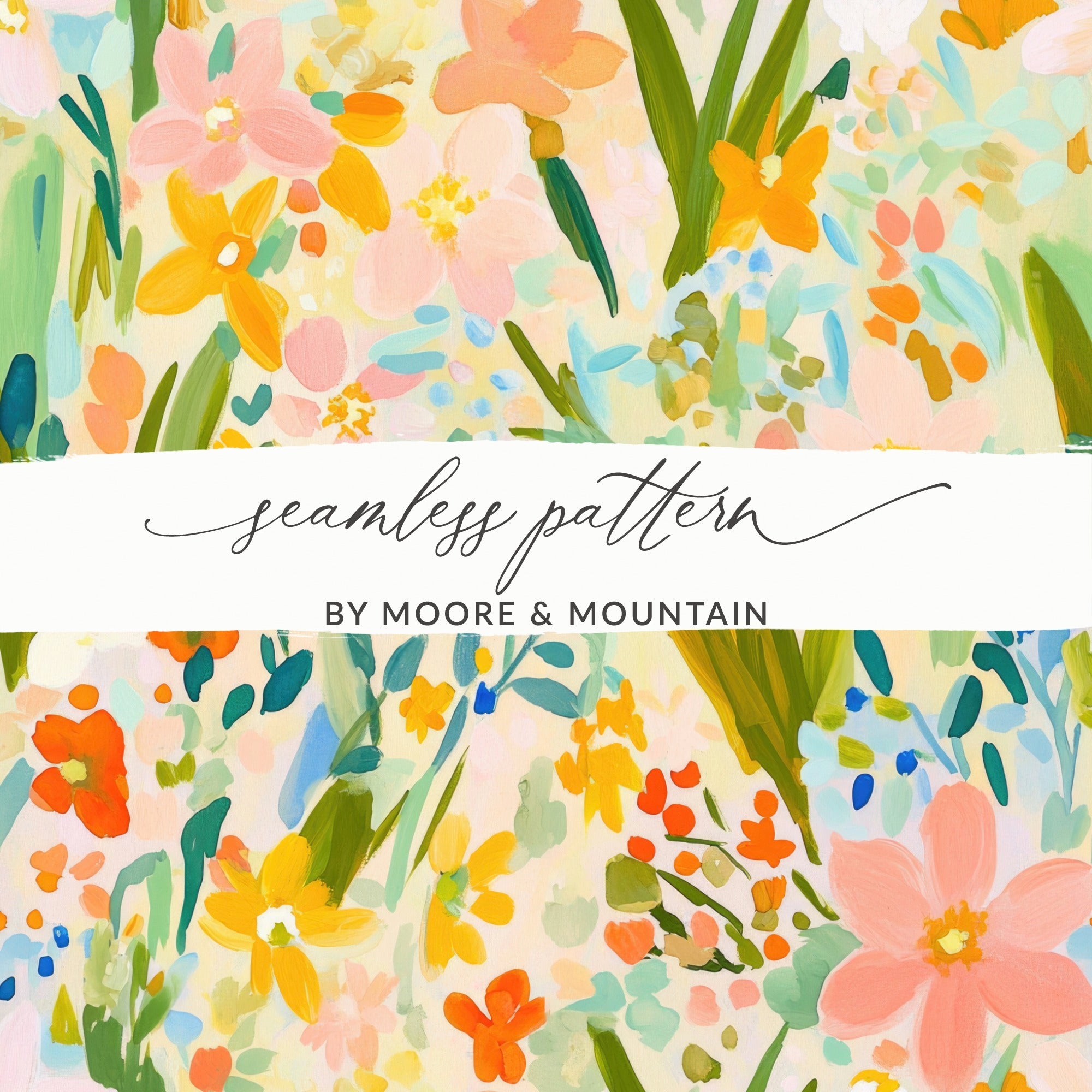 Vibrant Floral Seamless Pattern by Moore & Mountain