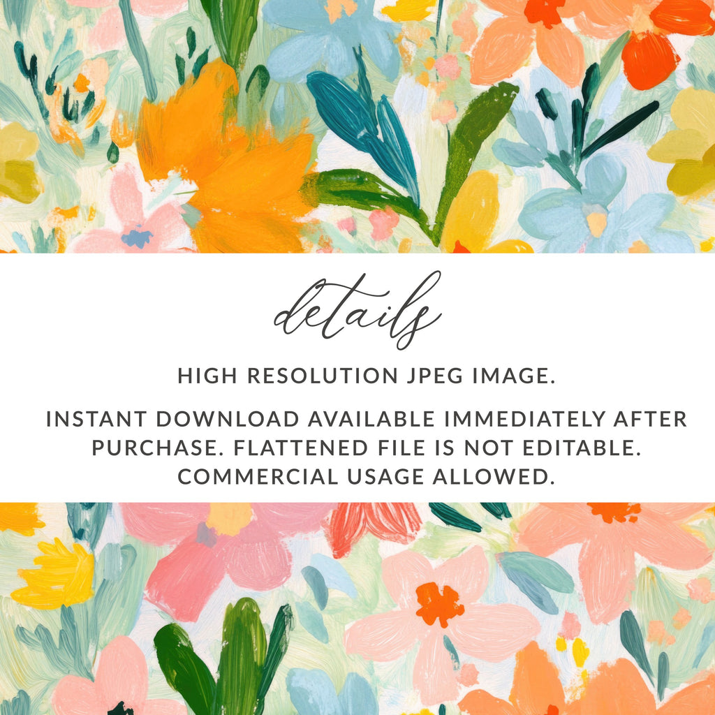 Floral High Resolution JPEG Image Instant Download