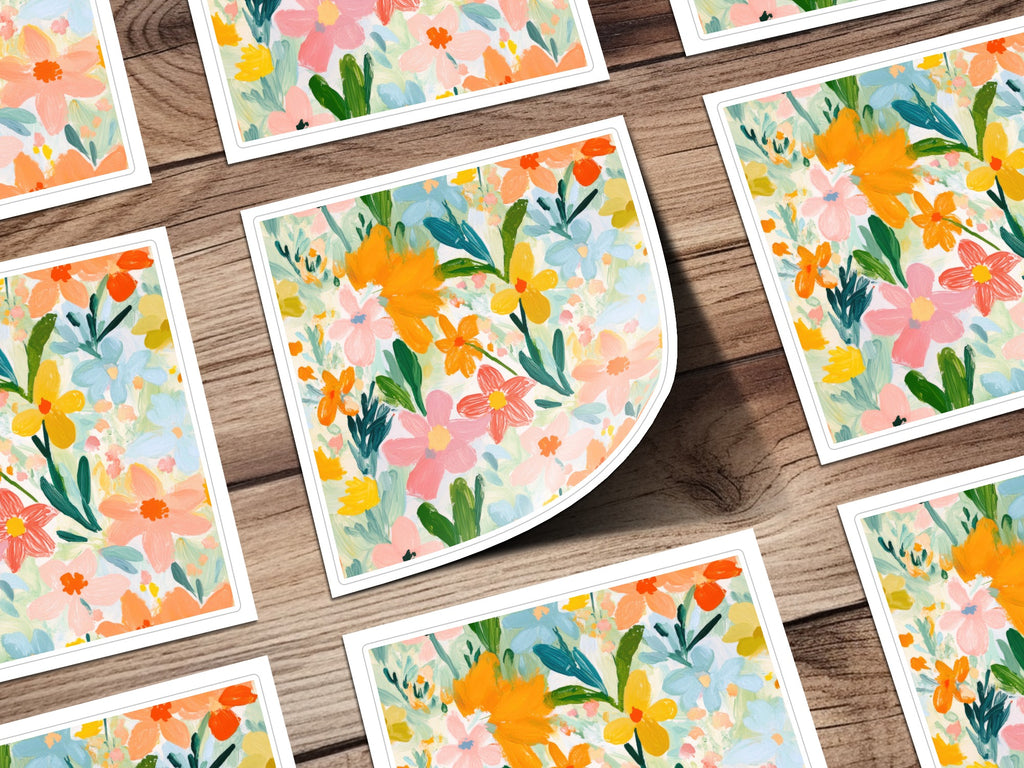 Colorful Floral Pattern Artwork for Home Decoration