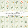 Floral Digital Paper, Watercolor Flowers, Seamless Pattern, Plaid Background, Botanical Print, Digital Download, Fabric Design, Scrapbooking - Moore and Mountain