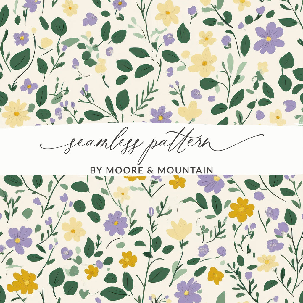 Colorful Floral Seamless Pattern by Moore & Mountain Design
