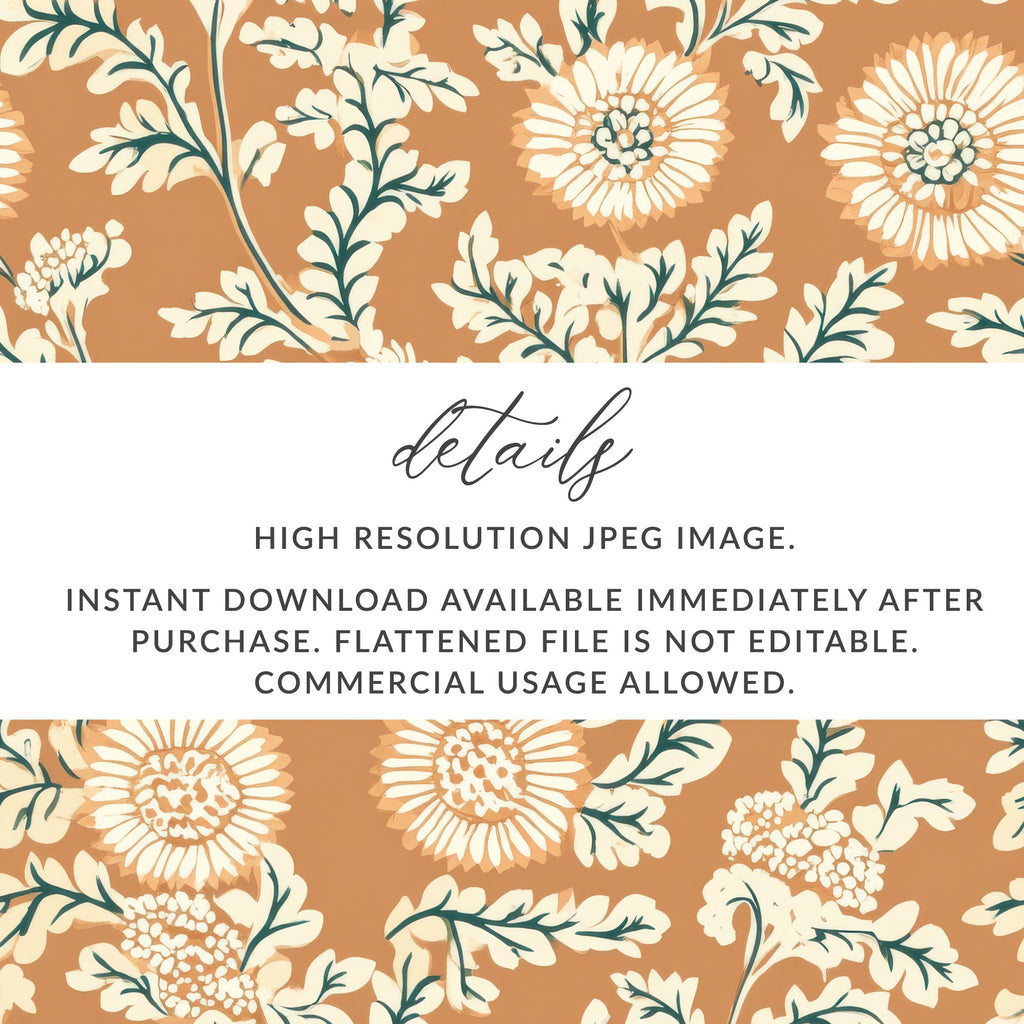Floral Flourish Indian Motif Seamless Pattern Design - Moore and Mountain