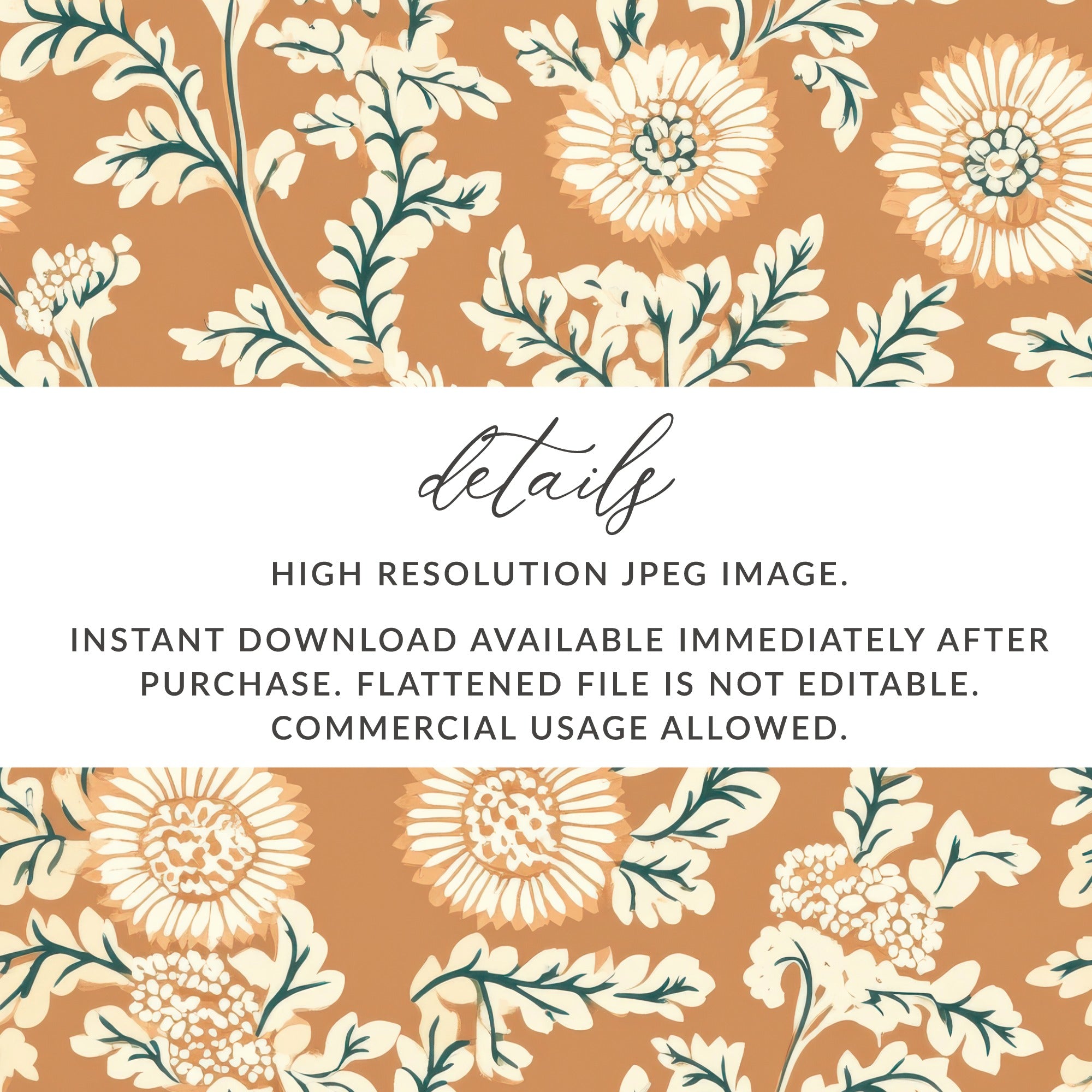 Floral Flourish Indian Motif Seamless Pattern Design - Moore and Mountain