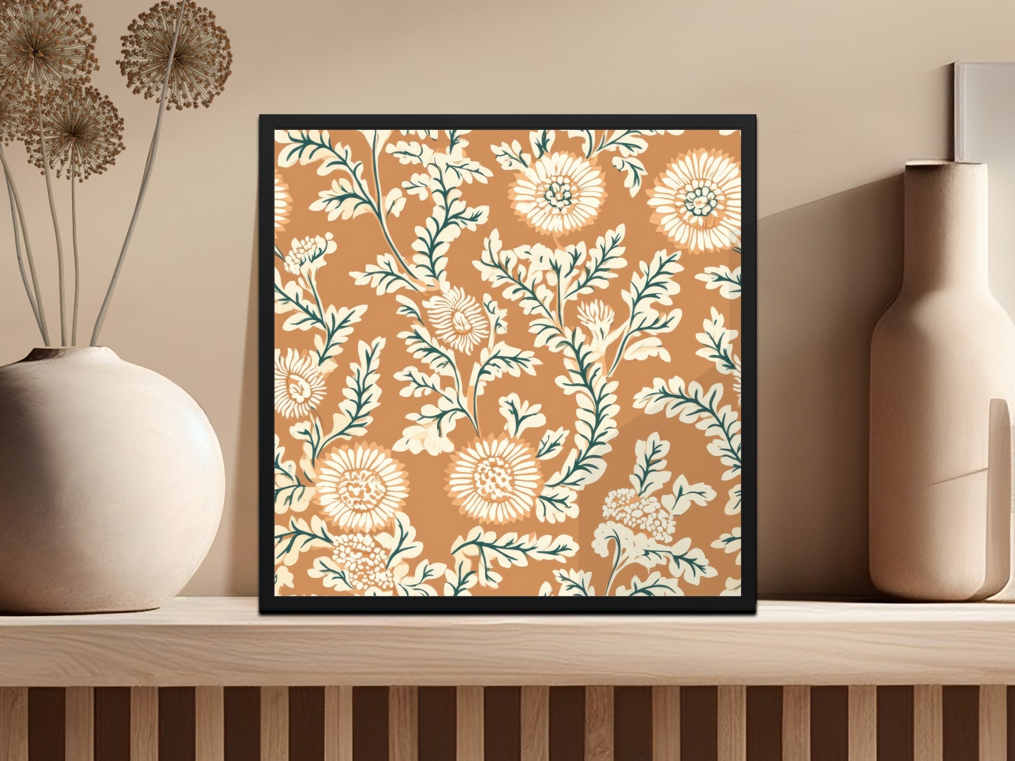 Floral Flourish Indian Motif Seamless Pattern Design - Moore and Mountain